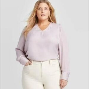 Ava & Viv Women's Lavender Blouse Size 4X